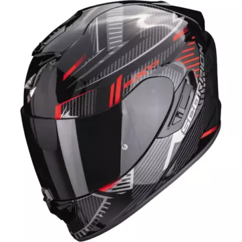 An image of a product called SCORPION EXO-1400 EVO AIR SHELL Black-Red