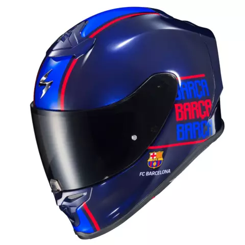 An image of a product called SCORPION EXO-R1 EVO AIR FC BARCELONA