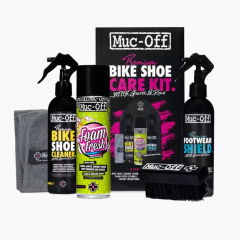 An image of a product called Təmizləmə üçün dəst Muc-Off Premium Bike Shoe Care Kit