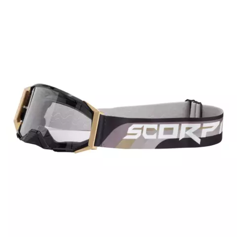 An image of a product called Scorpion Goggle Black-Gold E24