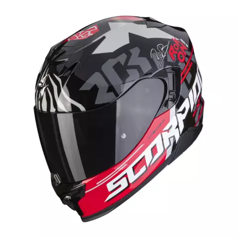 An image of a product called SCORPION EXO-520 EVO AIR ROK BAGOROS Black-Red