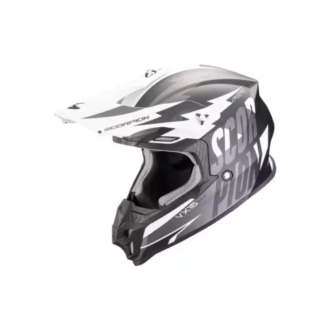 An image of a product called SCORPION VX-16 EVO AIR Slanter Matt Black-Silver